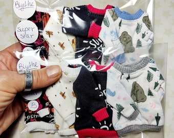 ブライスドール用ジャンパースカート、4枚セット、手作りドール服