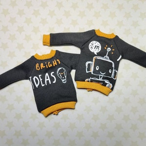 Bright ideas! Top pullover jumper blouse shirt for Blythe Pure Neemo Pullip on Obitsu 27 Vintage Sindy and similar