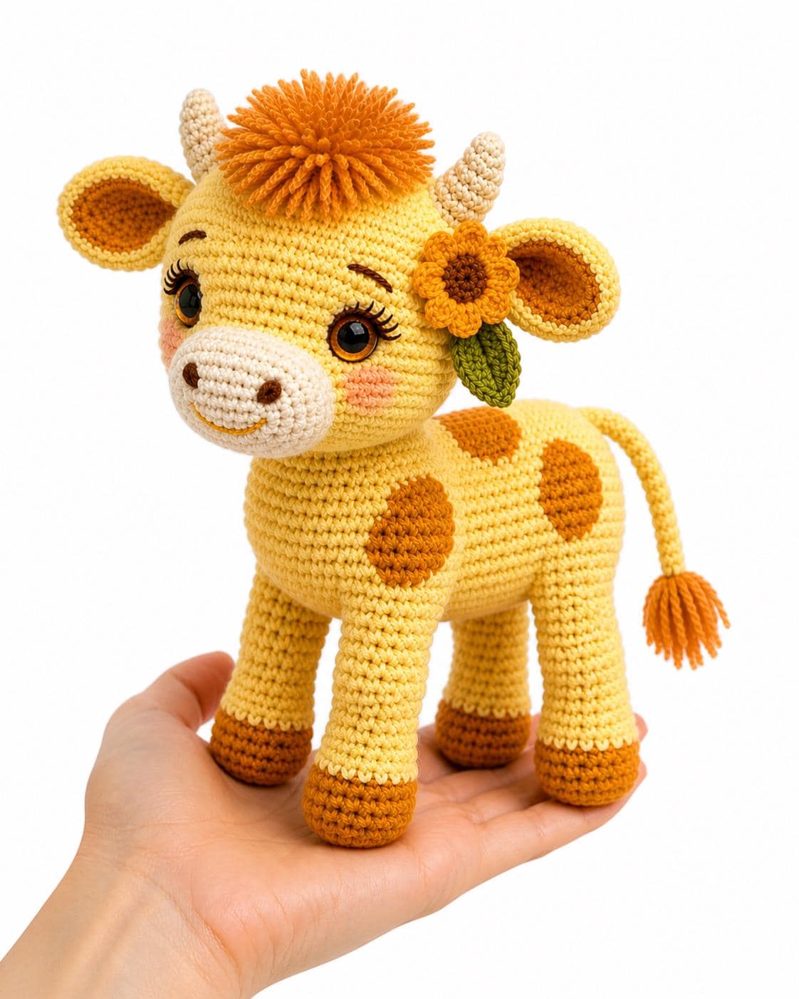 30 Sunflower Cow Crochet Patterns to Bring Rustic Farm Charm to Your Home 15 Easy Sunflower Calf Crochet Pattern
