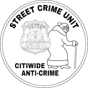 Logo der Straßenkriminalitäts-Einheit NYC, Abzeichen, SVG-Datei