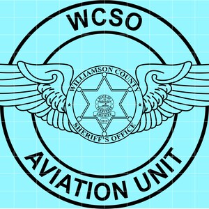 File SVG della patch dell'unità aeronautica dell'ufficio dello sceriffo della contea di Williamson, Tennessee