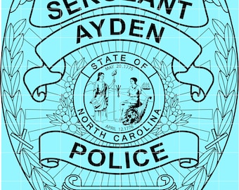 ayden police sergeant north carolina badge svg file