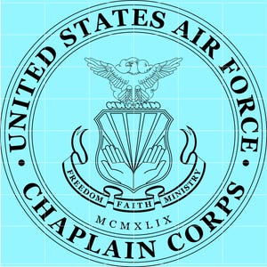 united states Air Force Chaplain Corps badge svg file Cricut file, cnc router file, vinyl cutting, digital cutting, machine file
