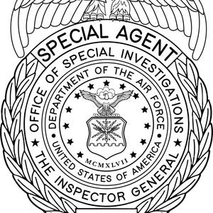 USAF Special Agent Badge patch Svg file
