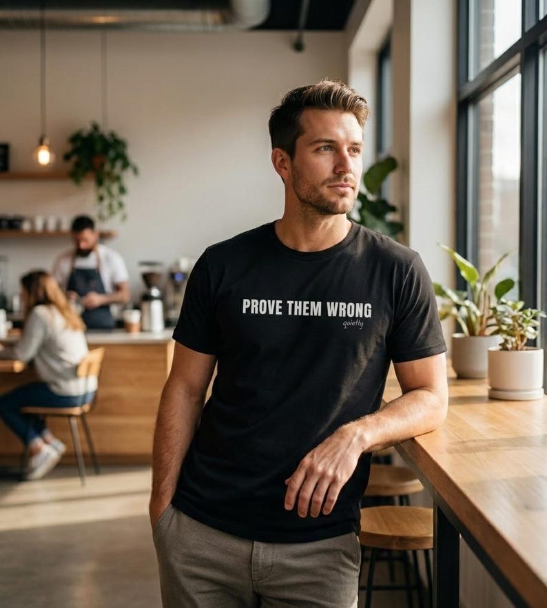 Prove Them Wrong Quietly T-Shirt, Minimalist Motivational Tee image 2