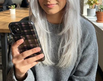 Vintage Dark Plaid Pattern Phone Case