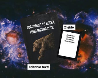Rocky project hail mary funny card design