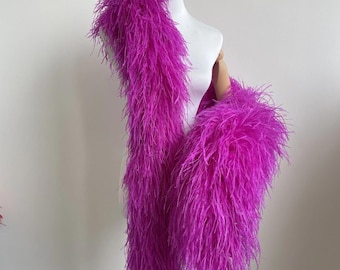 Luxury Rose Ostrich Feather Boa，stage performances，customer color