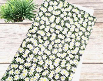 Tapete absorbente para secar platos de algodón, de secado rápido, ideal para la cocina, con margaritas y decoración rústica.