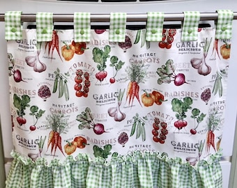 Retro Oven Curtain, Farmhouse Kitchen Decor, CottageCore