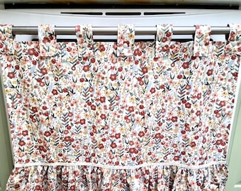 Retro Oven Curtain, Farmhouse Kitchen Decor, CottageCore, Small Floral