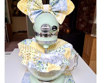 KitchenAid Stand Mixer Bowl Cover 4-Piece Set, Patchwork, Kitchen Decor, Gift for Her, Handmade
