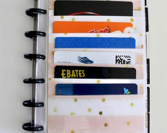 Credit Card Holder, Holds 5-8  Cards, Pink and White, Choose Your Size