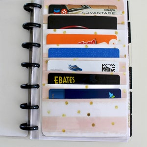 Credit Card Holder, Holds 5-8  Cards, Pink and White, Choose Your Size
