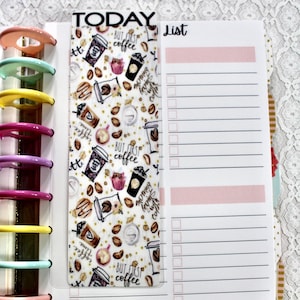 Planner Bookmark, Planner Page Marker, Journal Bookmark, Choose Your Size, Today Page Marker, Coffee Print