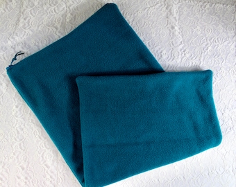 Luxury Heating Pad Cover, Cozy Anti Pill Fleece Cover With Zipper Closure, Dark Teal, Choose Your Size