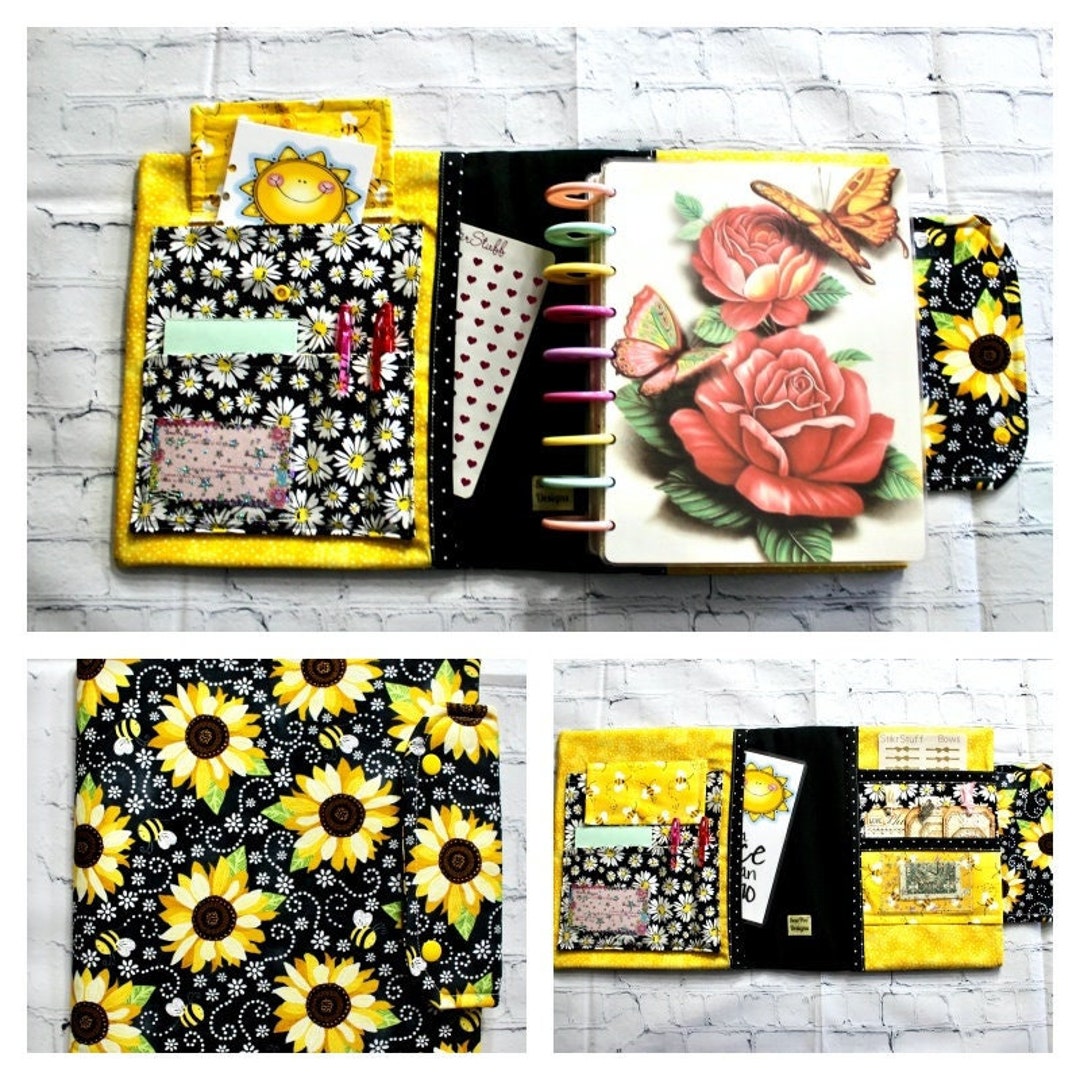 Happy Planner Classic Extended Ringsfabric Cover 9 Pockets Etsy