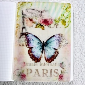 B6 Stalogy Pencil Board, Laminated, Butterfly Print, Writing Board, Writing Mat, Shitajiki, Tabbed Divider