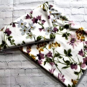 Luxury Heating Pad Cover, Cozy Fleece Cover With Zipper Closure, Lavender Floral