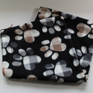 Luxury Heating Pad Cover, Cozy Fleece Cover With Zipper Closure, Dog Paw Print,  Choose Your Size