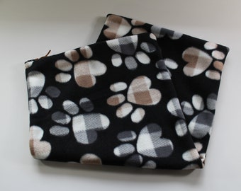 Luxury Heating Pad Cover, Cozy Fleece Cover With Zipper Closure, Dog Paw Print,  Choose Your Size