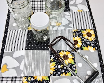 Canning Jar Mat, Oversized Quilted Patchwork, Cutecore Kitchen Decor