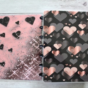 Happy Planner Mini Cover Choose Front or Back or Both,  or Dashboard, Heart Print,  You Choose