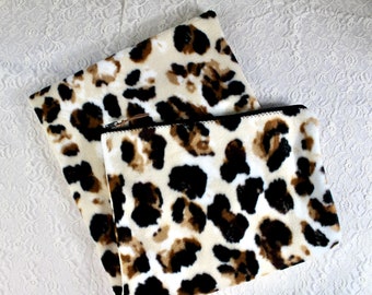 Luxury Heating Pad Cover, Cozy Fleece Cover With Zipper Closure, Choose Your Size, Leopard Print, Gift for Mom