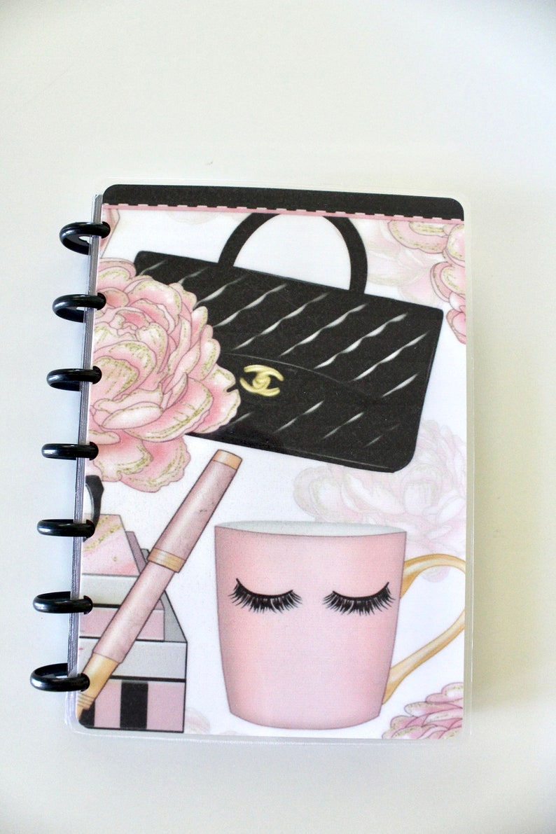Happy Planner Mini Cover Pink and Black Etsy