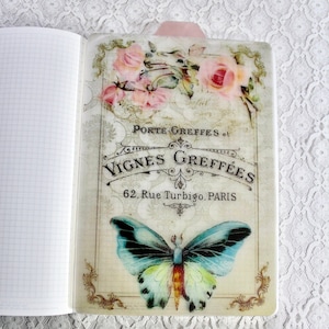 B6 Stalogy Pencil Board, Laminated, Butterfly Print, Writing Board, Writing Mat, Shitajiki, Tabbed Divider