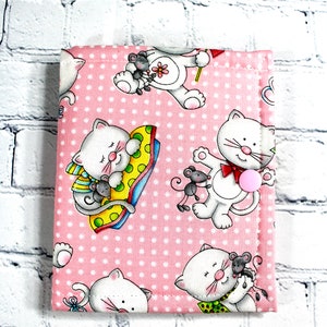 Needle Book With Pockets, Cute Cat Print, Needle Case, Sewing Supplies, Needle Organizer, Ready to Ship
