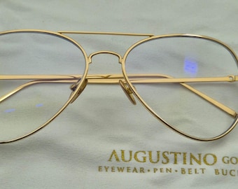 18 kt Solid Gold Aviator Eyewear: Pure Elegance Frame