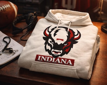 Sweat à capuche IU Crimson Bison | Personnalisation facultative