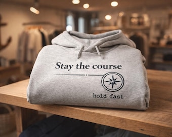 Sweat à capuche Compass - Gardez le cap, pull unisexe en polaire
