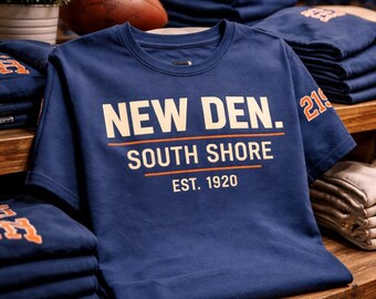 Rive-Sud 219 Chicago Football Est. 1920 | T-shirt bleu marine NWI Local Pride