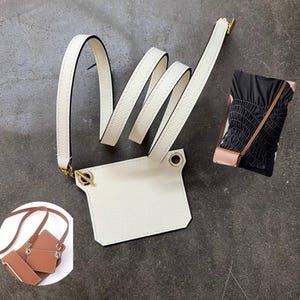Epsom Leather Conversion Kit, Wallet Crossbody Strap with Insert Card Holder, DIY Waist Bag Convert To Crossbody Accessories