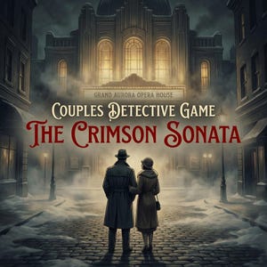 Printable Murder Mystery - The Crimson Sonata | Cold Case File | 2-Player Cooperative Detective Game | Date Night | PDF