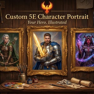 Custom D&D Character Portrait | Personalized DnD 5E Hero Art Commission | Fantasy RPG Illustration | Dungeons and Dragons Gift