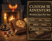 Custom D&D 5E One-Shot Adventure | Personalized DnD Module for Couples or Solo | GMless Duet Campaign | Dungeons and Dragons PDF