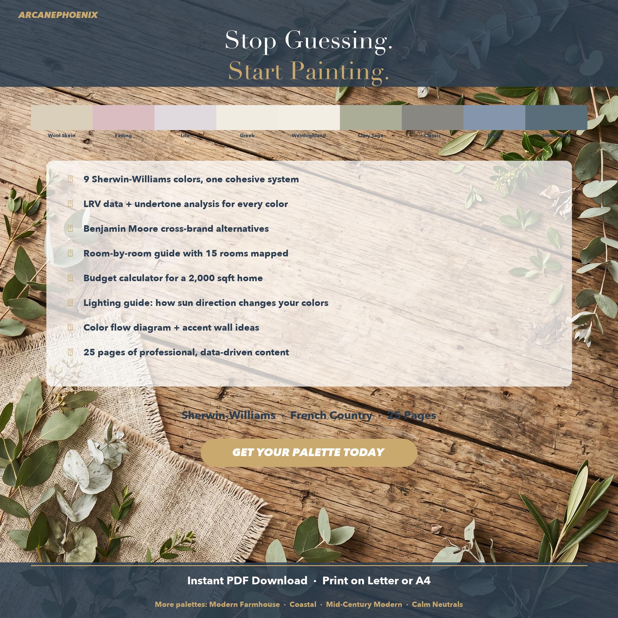 Wsb Color Sherwin Williams French Country Paint Palette | Whole House Color ...