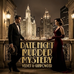 Printable Date Night Mystery for Couples | 1920s Speakeasy Escape Room | Interactive Touch & Trust Puzzles | Romantic Murder Mystery PDF