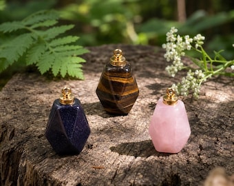 Natural Crystal Urn Pendant, Pet Ashes Keepsake Memorial Jewelry