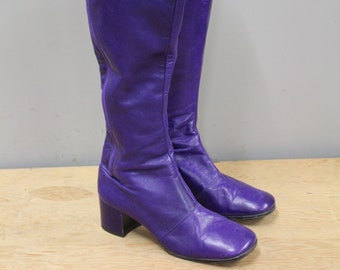 purple gogo boots