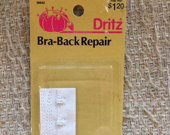 Dritz Bra Back Repair 3 hook 1960's Bra, Bra Re Sizing Clasp,