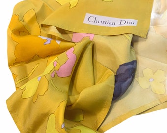 mustard silk scarf