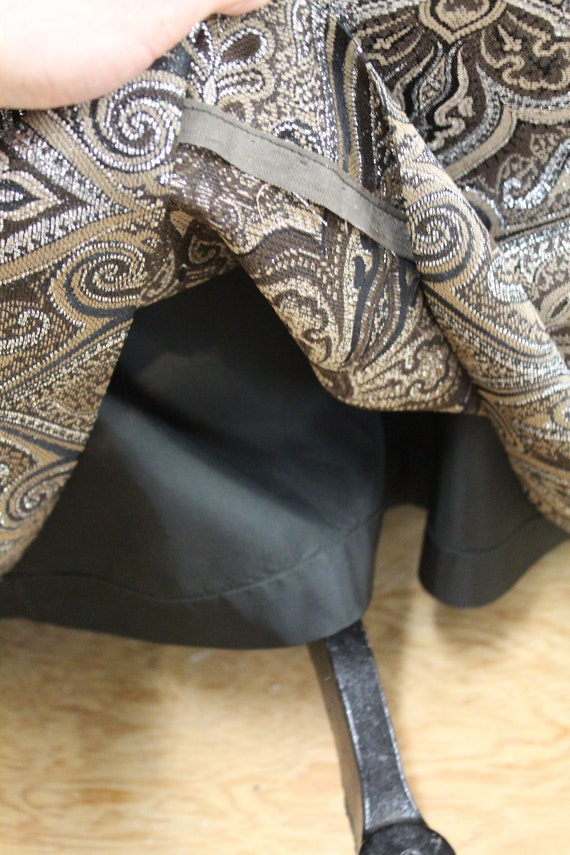Vintage Metallic Brocade Maxi Skirt, Vintage Meta… - image 8