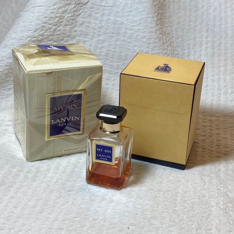 Lanvin Parfums, Made in France, My Sin, .5 FL. OZ., Vintage 1960s image 1