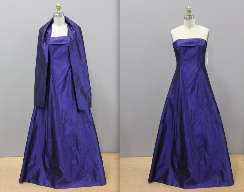 Iridescent Purple Prom Dress 1990s Purple Prom Dress With Etsy