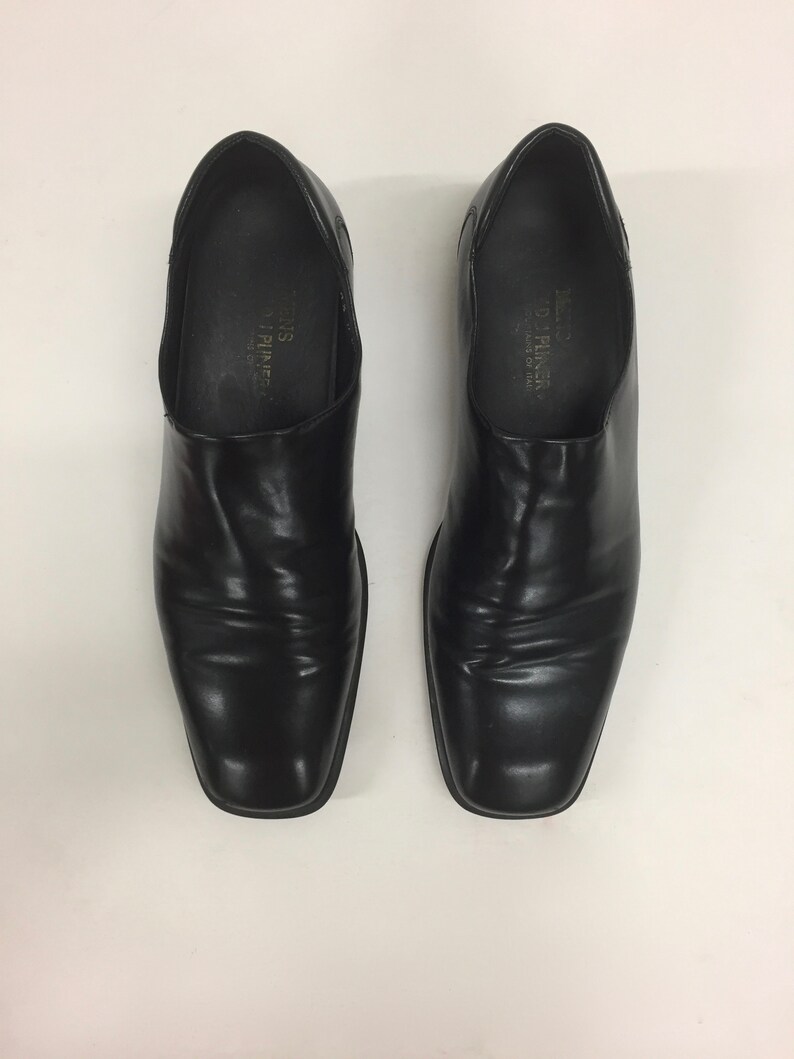 Slip on Dress Shoes Donald J Pliner- Size 10.5 M- Mens Black Loafer Vintage Black Dress Shoe Men/'s black shoes Men/'s Black Dress Shoe