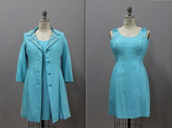 1960s Vintage Beaded Dress and Jacket, ONassis Sty